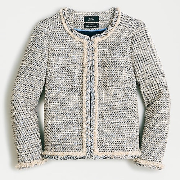 J. Crew Jackets & Blazers - J. Crew Braided Trim Jacket in Speckled Tweed